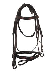 Bridas para caballos Deportes al aire libre Equitación Bridas de cuero genuino Brida de caballo de cuero acolchado suave - Product Image 3