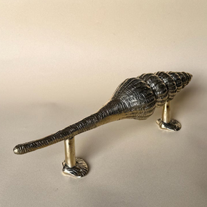 Poignée de porte en laiton en forme de coquillage, poignée de porte nautique côtière, poignée de porte d'entrée thème océan, poignée de porte en coquillage marin - Product Image 3