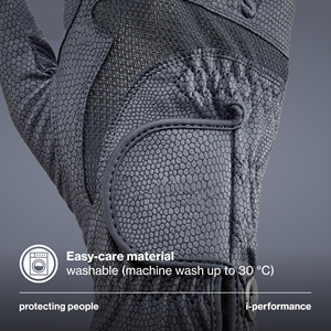 Gants d'équitation unisexes en cuir véritable de haute qualité, respirants, coupe ajustée, antidérapants, avec logo personnalisé OEM - Product Image 2