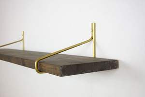 Support d'étagère en laiton robuste avec construction solide pour un maintien sécurisé des étagères grandes et lourdes - Product Image 6