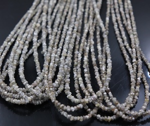 Pierre précieuse faite à la main diamant brun clair naturel brut forme non coupée perles brun brut diamant brun - Product Image 3