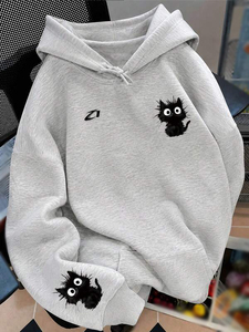 Sweat-shirts à capuche surdimensionnés pour femmes avec impression graphique personnalisée, en molleton de coton épais, à épaules tombantes, vêtements de détente, fabricant de logos personnalisés - Product Image 3