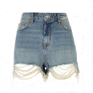 Shorts en jean 100 % coton épais pour femme, coupe ample, avec fermeture éclair, personnalisables, nouvelle collection 2026, vente en gros, service OEM de haute qualité - Product Image 4