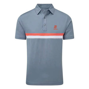เสื้อโปโลผู้ชาย ระบายอากาศ แห้งเร็ว พิมพ์โลโก้ได้ตามต้องการ ดีไซน์ทันสมัย สีตัดกัน คุณภาพสูง ปกคอเสื้อพับได้ - Product Image 1