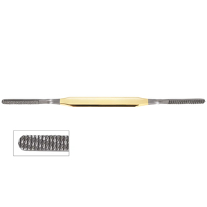 Râpe à rhinoplastie double extrémité en carbure de tungstène McCollough Twist Fomon 8-1/2" (21,5 cm) – Instruments de chirurgie plastique ORL - Product Image 1