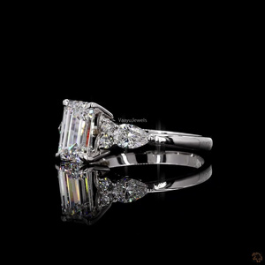<b>Emerald</b> Cut Diamond Engagement <b>Ring</b> With IGI Certified Labgrown Diamonds Classic Women's Style - Product Image 3