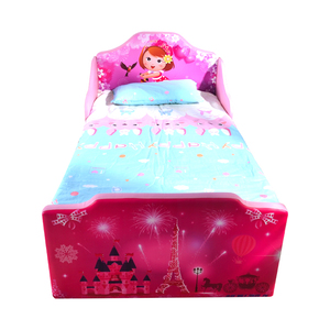 Cama para Niños Pequeños con Estructura de Hierro Sólido, Tapizada en Cuero PU, Cama Individual para 1-3 Años, Moderna, Ecológica y Duradera, para Dormitorio, Escuela u Hospital - Product Image 2