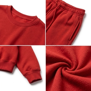 Ensemble de survêtement 2 pièces en molleton doux et confortable avec col rond, personnalisable, vente en gros, fabricant OEM - Product Image 4