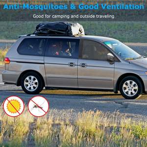 2 pièces de pare-soleil extensibles en maille pour vitres avant et latérales de voiture, protection UV et occultante contre la chaleur - Product Image 6