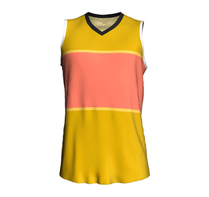 Maillot de basket personnalisé par sublimation, col en V, sans manches, en polyester anti-humidité, uniforme d'équipe unisexe pour adultes avec service OEM - Product Image 4