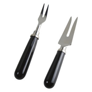 Juego de Cubiertos de Metal Sólido con Diseño Decorativo y Mango de Cerámica, Ideal para Comer, Tenedor, Vajilla para el Hogar, Utensilios de Cocina - Product Image 1