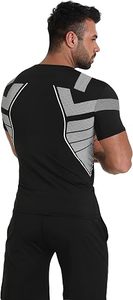 Ensemble de vêtements de sport pour homme, t-shirt à capuche compressif, short, leggings, séchage rapide, coupe ajustée, course à pied, entraînement - Product Image 4
