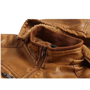 Blouson en cuir PU pour homme, style motard, punk, haute couture, rock, grande taille, décontracté, uni, avec emballage personnalisé - Product Image 3