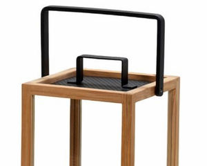 Faroles de Madera para Velas con Asa Negra Mate en Acabado con Recubrimiento en Polvo, para Decoración del Hogar y Exteriores, Hechos a Mano - Product Image 2