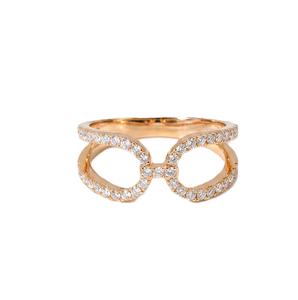 Anillo de media eternidad con diamantes cultivados en laboratorio, corte redondo, certificado IGI, oro macizo de 10K, 14K, 18K, color DEF, claridad VS VVS, diseño cruzado. - Product Image 3