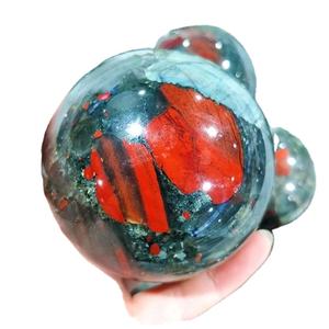 Esfera de Piedra de Sangre Africana, Bola de Piedra Pulida de la Mejor Calidad, Esfera Multicristalina Natural para Sanación, Proveedor - Product Image 2
