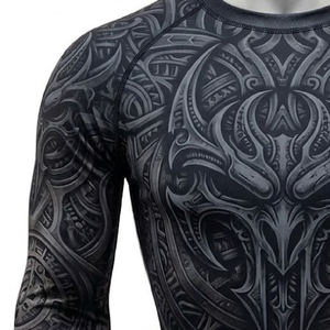 Rashguard personnalisé imprimé par sublimation, Rashguard MMA, Rashguard BJJ, Rashguard MMA OEM pour hommes, Rashguard à manches courtes - Product Image 4