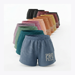 Pantalones Cortos Deportivos de Cintura Ajustable con Cordón, Estilo Hip Hop, Color Liso, 100% Algodón, Secado Rápido, Ecológicos, para Gimnasio, Verano, Personalizables - Product Image 1