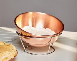 Bol à fouetter les blancs d'œufs en cuivre avec anneau, bol de mélange professionnel en cuivre, bol à fouetter les œufs, bol de cuisine pour la pâtisserie, bol de chef pâtissier - Product Image 2