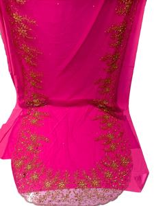 Ensemble de mariée somalien en dentelle à manches longues, printemps-été, léger, luxueux, 3 pièces, tissu dirac, polyester, qualité supérieure, motif uni - Product Image 4