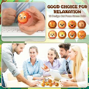 30 Palline Antistress a Forma di Animali, Leone e Gatto, in Schiuma, Rimbalzanti, per Esercizi Manuali, Regalo, Decorazione per Feste di Halloween e Compleanno - Product Image 3