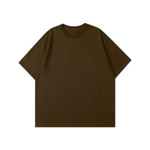 เสื้อยืดโอเวอร์ไซส์ คอกลม แขนสั้น ผ้าหนา สีพื้น ทรงหลวม สไตล์สตรีทแวร์ - Product Image 5
