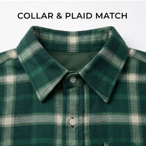 Wholesale Supplier Exporter Mens Casual Autumn Warm Breathable 100% Cotton Anti-Wrinkle <b>Oversized</b> <b>Flannel</b> <b>Shirt</b> Pleat Design - Product Image 4