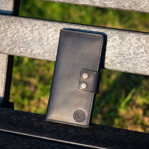 Cartera de cuero de grano completo hecha a mano larga para hombres y mujeres teléfono multibolsillo Navidad mamá regalo 2017 - Product Image 5