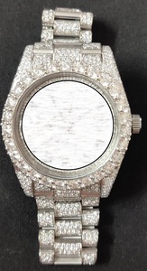 Relojes RUDRA JEWELS, Reloj Deportivo Elegante de Acero Inoxidable de Lujo con Movimiento Mecánico Automático y Moissanita - Product Image 2