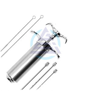 Kit de jeringa inyectora de carne de 2 oz con 3 agujas para marinado, inyector de carne de acero inoxidable para barbacoa, ahumador, carne de res JT334 - Product Image 1