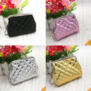 กระเป๋าสตางค์หนังขนาดเล็กสุดหรูกล่องใส่เหรียญประกายติ๊กต๊อก - Product Image 1