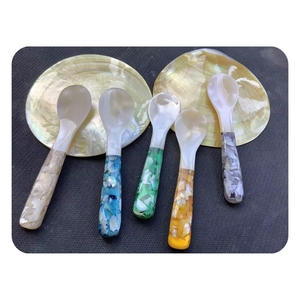 Cuillère à caviar en nacre écologique haut de gamme, très vendue, de qualité supérieure, durable, à long manche, couverts de luxe - Product Image 1