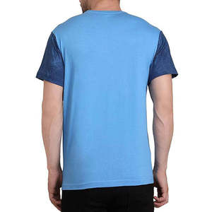 <b>Men's</b> Short Sleeve O-Neck Knitted Sweater Front Pattern Regular Fit Casual Wear 100% Cotton Sequin Embroidery <b>Animal</b> Print - Product Image 3