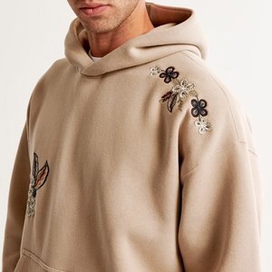 OEM Custom High Quality Embroidery Heavyweight Hoodies Comfortable Streetwear Eco Friendly Custom Logo <b>Hoodie</b> for <b>Men</b> - Product Image 5