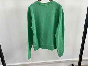 Sweat-shirt à col rond en chenille 2025, 100% coton premium, tissu éponge français, haute qualité, logo vert imprimé, sweat-shirt et pantalon - Product Image 6