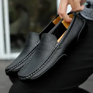 Zapatos de hombre 2026: Moda casual, calzado informal para hombre, mocasines formales para conducir, zapatos de cuero casuales para hombre. - Product Image 3