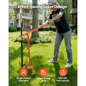 Extractor de Postes de Alta Resistencia de 36 T, Capacidad de Carga de 660 lb, Ahorro de Esfuerzo, Sin Cadena de Elevación, Extractor de Troncos de Árboles y Cercas - Product Image 3