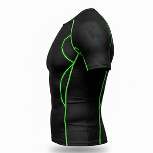 Camiseta Deportiva Sublimada para Hombre, Tejido de Secado Rápido, Ropa Deportiva para Actividades al Aire Libre, Top de Entrenamiento de Alta Elasticidad - Product Image 3