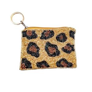 Porte-monnaie carré en perles de coton de qualité supérieure avec broderie élégante faite à la main, pochette brodée chic faite à la main - Product Image 5