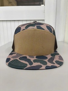 Wholesale <b>Camo</b> 7 Panel Hunting Trucker <b>Cap</b> with Custom Logo Breathable Mesh Outdoor Performance <b>Cap</b> OEM Factory - Product Image 1