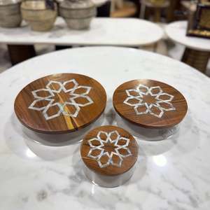 LuxeGrain Pearl Candy Holder Handcrafted Wood & MOP <b>Acrylic</b> Sweet Box for Ramadan 2027 Iftar Tables, Eid & Luxury Interiors - Product Image 6
