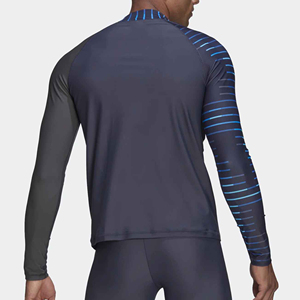 <b>Men's</b> Dark Blue Full Sleeve Rash Guard Printed Polyester/Nylon Quick Dry <b>Compression</b> <b>Shirt</b> for BJJ MMA UPF 50+ - Product Image 4