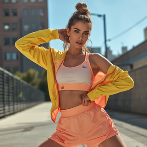 Ensemble de vêtements de sport pour femmes, vêtements de fitness élégants, vêtements de yoga extensibles, vêtements de sport actifs, vêtements de gym tendance, fabrication OEM, vente en gros - Product Image 2