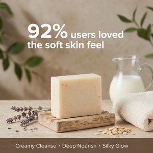 Savon Artisanal au Lait de Chèvre et aux Herbes, Fournisseur en Gros Marque Blanche, Hydratant Naturel, Savon de Bain Bio Fait Main, Qualité Export - Product Image 2
