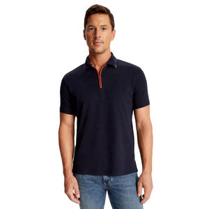 Breathable 100% Cotton Latest Design Casual Wear Men <b>Polo</b> Shirt / Short Sleeve Custom Fit <b>Zip</b> <b>Up</b> <b>Polo</b> Shirts for Sale - Product Image 4