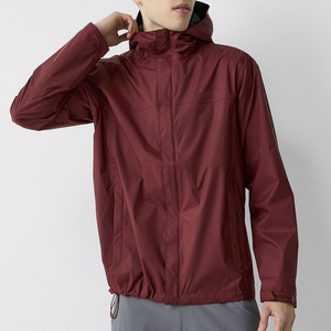 OEM Spring <b>Men</b> Outdoor Lightweight Hooded Breathable Windbreaker <b>Jackets</b> Custom <b>Light</b> Waterproof Cotton Shell Double <b>Jacket</b> - Product Image 1