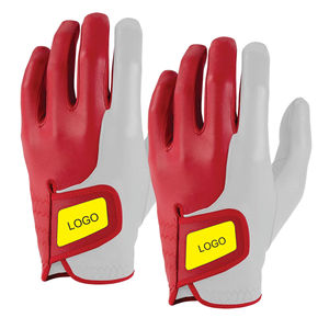 Guantes de Golf con logotipo personalizado más vendidos Cabretta cuero transpirable cómodo antideslizante hombres mujeres guante de Golf de cuero para la venta - Product Image 1