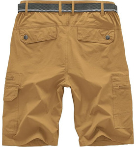 กางเกงขาสั้นลำลองผู้ชายสำหรับฤดูร้อน ผ้าเทอร์รี่ แห้งเร็ว กันยับ ปักลายชายผ่า เอวยางยืดสูง ระบายอากาศได้ดี ทรงหลวม - Product Image 2