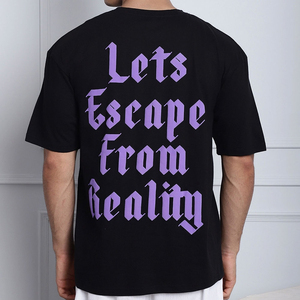 Camiseta Extra Grande de Algodón Ecológico de Alta Calidad de 220 g para Hombre, Cómoda y Elegante, con Impresión Personalizada en Relieve, Logotipo en la Parte Delantera, Último Modelo - Product Image 2