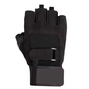 Gants de musculation en cuir de haute qualité avec bandes élastiques pour les poignets, boucle de maintien solide pour le pouce, pour la musculation en salle de sport - Product Image 6